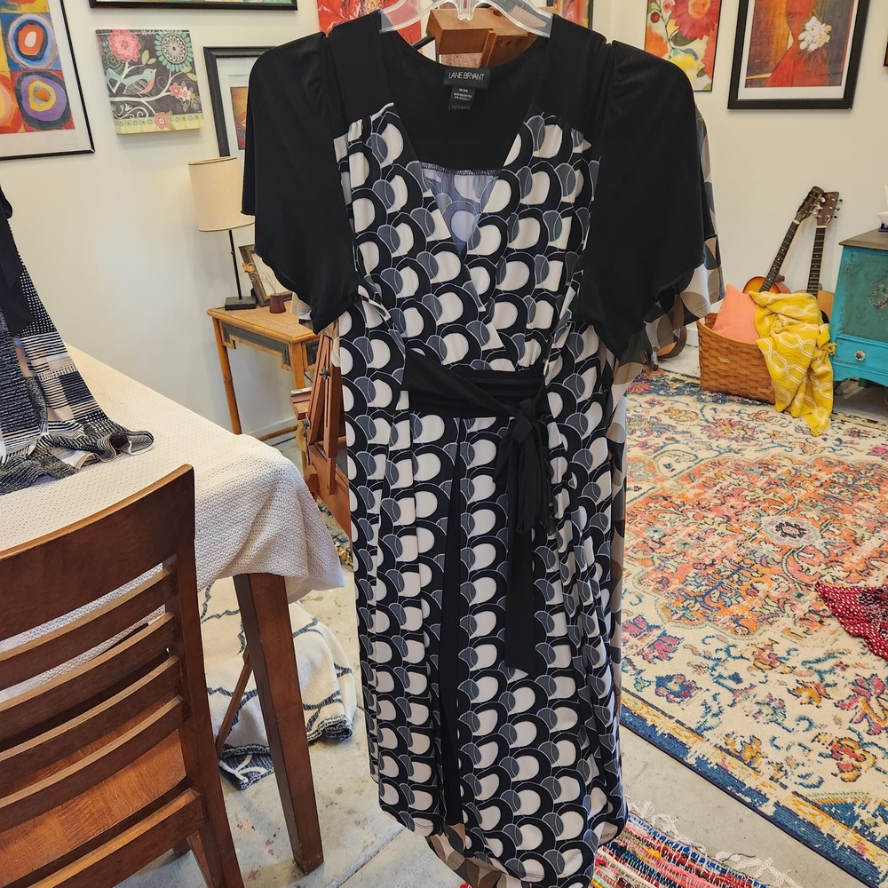 Black and White Patterned Dress